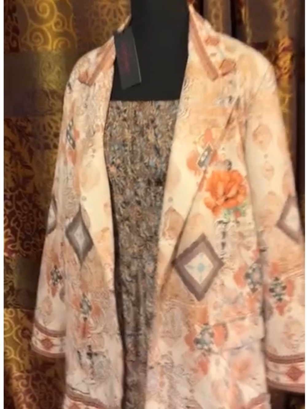 Seduzione Printed Suede Blazer Western style
